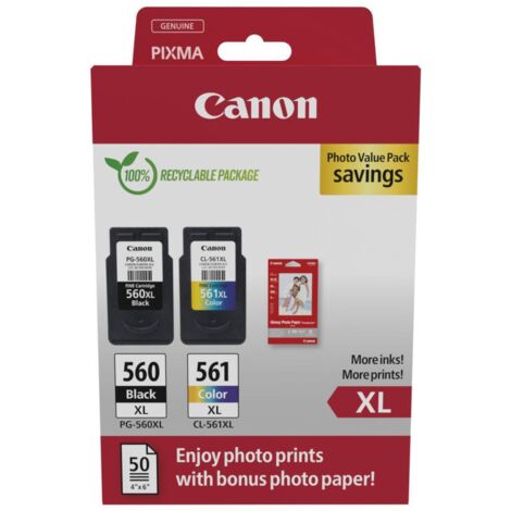 Canon 3712C008 Cartuccia d'Inchiostro 2 pz Originale Resa Elevata XL Nero Ciano Magenta Giallo