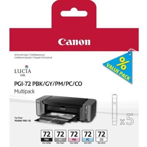 Canon 6403B007 Druckerpatrone 5 Stück(e) Original Standardertrag Grau, Foto schwarz, Foto zyan, Foto magenta