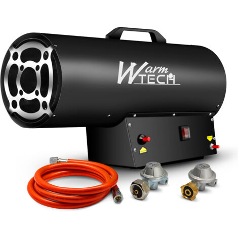 WARM TECH Canon à chaleur au gaz 50 KW avec tuyau et détendeur