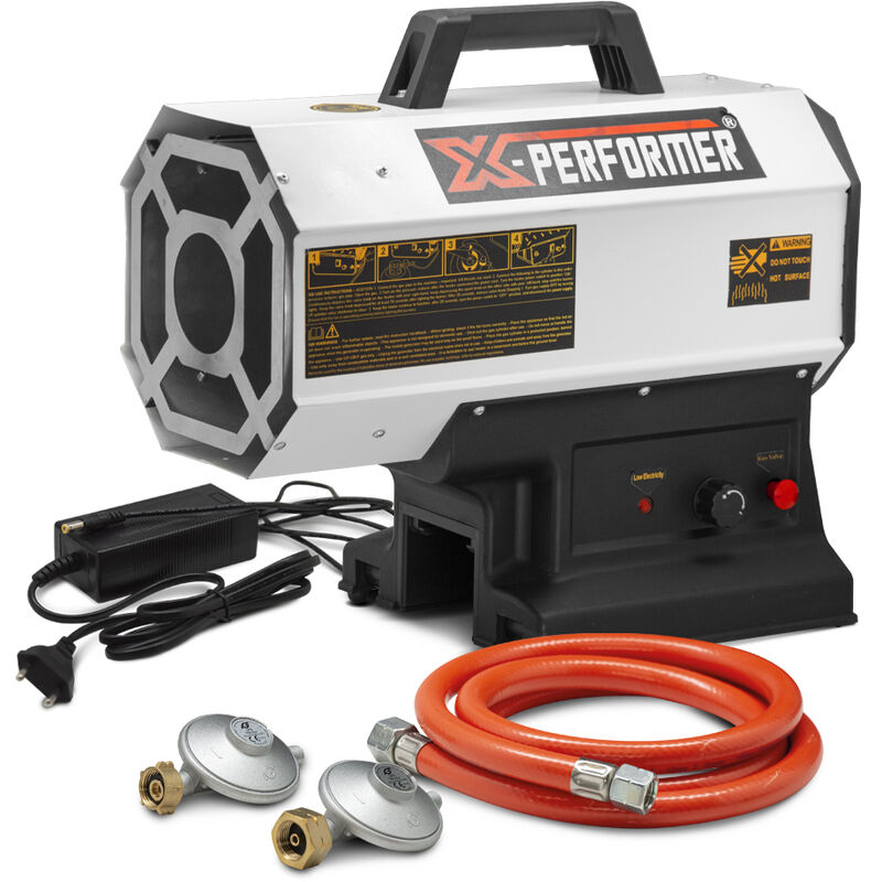 Canon à chaleur au gaz réglable de 9 à 20KW et fonctionnant sur batterie ou sur secteur - Warm Tech