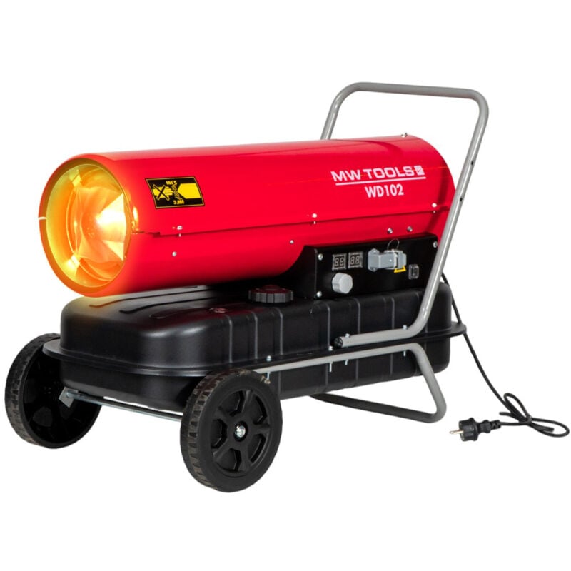 Mw Tools - Canon à chaleur fioul 50kW mobile à combustion directe et thermostat intégré WD172