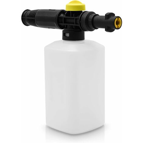 Canon à Mousse pour kärcher,Pistolet à Mousse Bouteille avec Buse Réglable,Haute Pression à Mousse Lance à Mousse de Neige Compatible avec Karcher K2-K7 nettoyeurs haute pression (750ML)