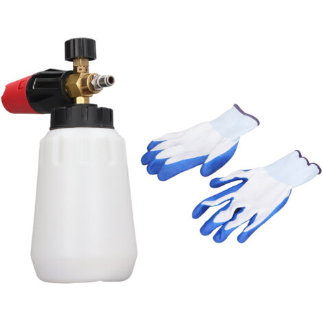 Canon à mousse pour nettoyeur haute pression, pistolet à mousse à buse réglable à col large pour le lavage de voiture, Type à prise rapide 1/4 pouces