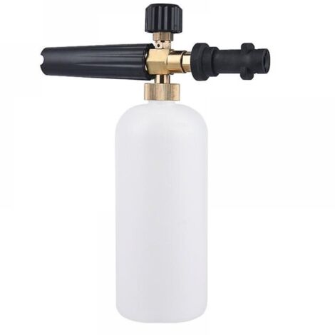 Cañón de espuma compatible con Körcher K2, K3, K4, K5, K6 y K7, pistola de espuma de 1 l con boquilla ajustable, accesorio de hidrolavadora para lavado de autos.
