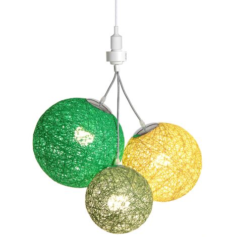 GUIRLED Canopée Luminaire Suspension 3 boules LED E27