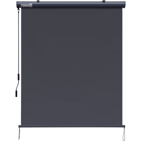 Canopée – Store vertical enrouleur extérieur brise-vue 1.4x2.5m – Toile polyester 220 g/m² – Imperméable et traité UV – Couleur gris anthracite