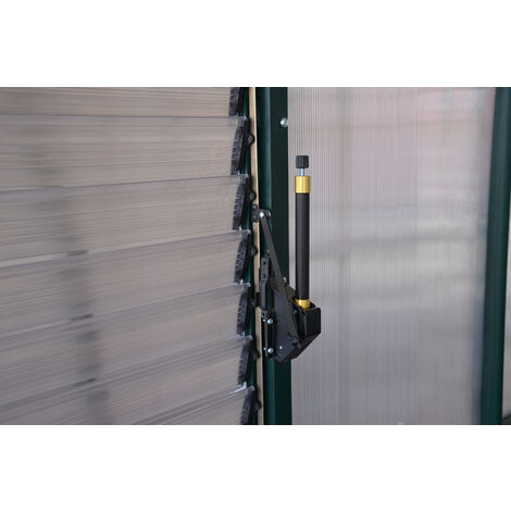 Canopia  Abridor negro para banderola de ventilacion de pared lateral para invernadero