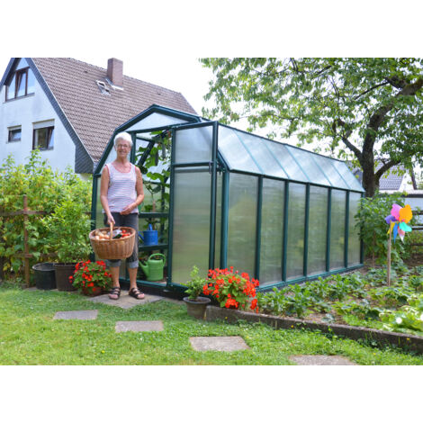 Canopia  Eco Grow Invernadero De Jardín Policarbonato Dople Capa  383X204X198 cm Verde