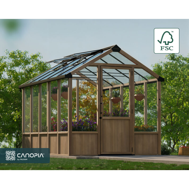 Canopia Natura 8,6m² - Kit de serre en bois de cèdre