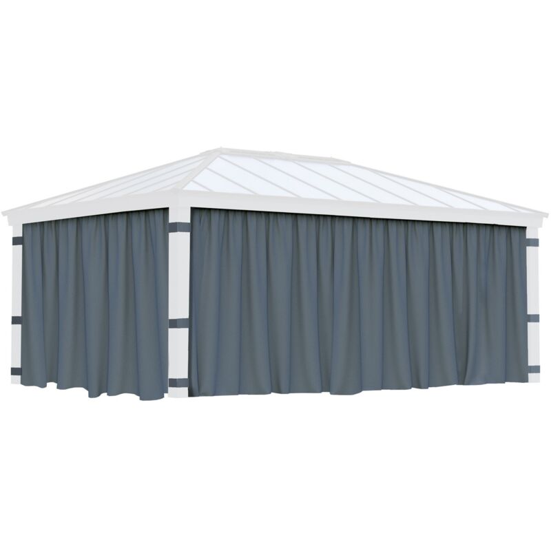 Rideaux pour tonnelle de jardin Dallas Pour tonnelle 4.3 x 6 m