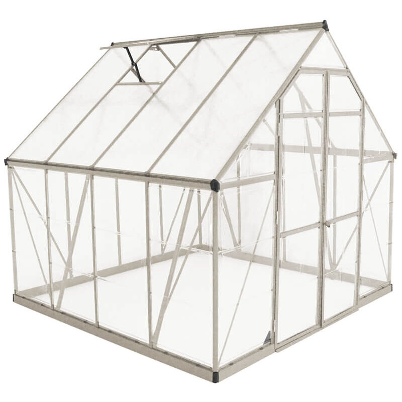 Palram-canopia - Palram Gewächshaus Balance 8x8 silbe single box