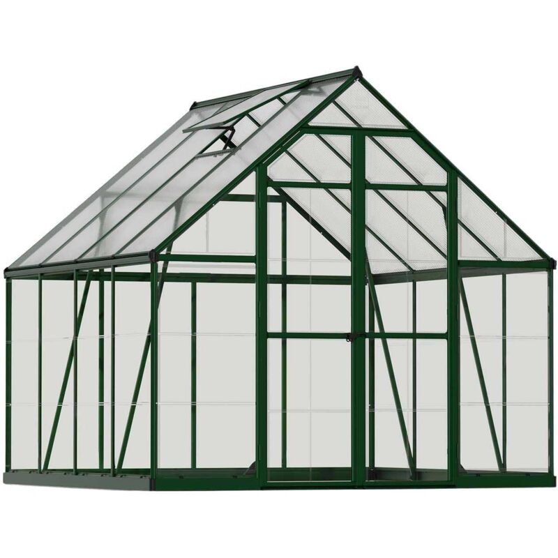 Palram-canopia - Serre de jardin en aluminium vert et polycarbonate Balance 6m²