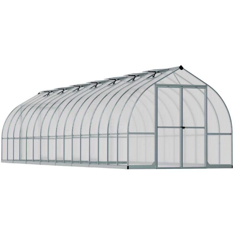 Palram-canopia - Serre de jardin en aluminium argent et polycarbonate Bella 23.5m²