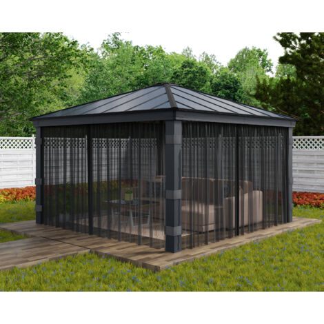 Canopia  set de mosquitero para Dallas  4.3X4.3 m Cenador Negro