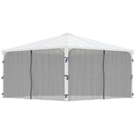 Canopia  Set de mosquitero para Milano  3x4.3 & Martinique 3.6x5 Cenador Negro