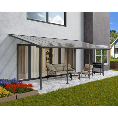 Canopia Sierra Marquesina Pérgola De Aluminio 3X7.30 m Gris