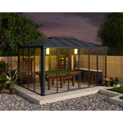 Canopia Tonnelle de jardin fermée Ledro 3X4.3 Gris