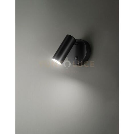 CANOR Faretto singolo in metallo colore nero orientabile LED 4,5W 350LM 3000K