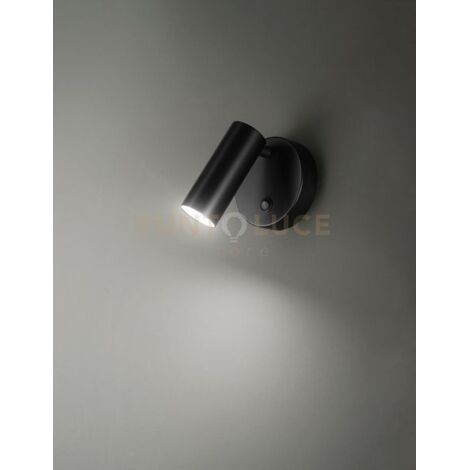 CANOR Faretto singolo in metallo colore nero orientabile LED 4,5W 350LM 3000K