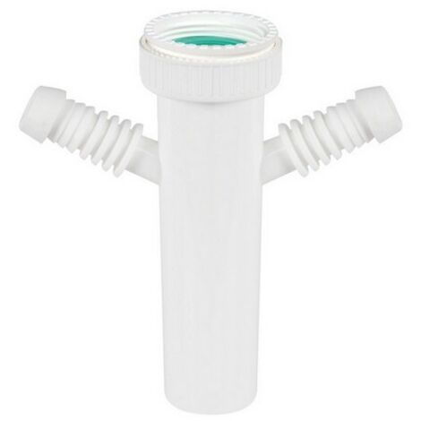 CANOTTO CON 2 ATTACCHI PER LAVATRICE LAVASTOVIGLIE 1"1/2 1"1/4-1"1/2