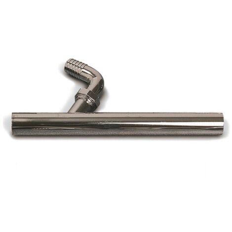 Canotto d.32x250 con curva portagomma abs cromato per scarico lavatrice 781800AC32X250