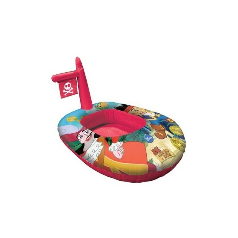 Trade Shop Traesio - Bote Hinchable Jack El Pirata 90Cm De Largo Para Niños Con Bandera Pirata
