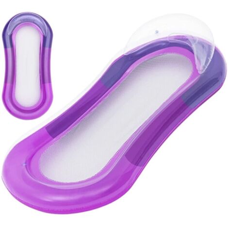 Canotto gonfiabile materasso con cuscino poggiatesta per relax piscina spiaggia - Colori: fucsia