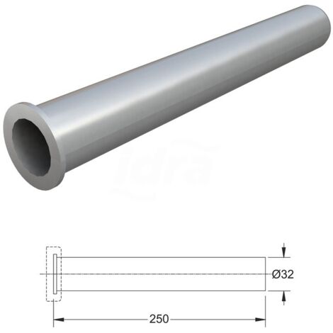 Canotto in abs con flangia diam 32 x 250