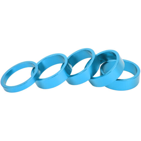 CANSUCC 5er-Pack 28,6 mm MTB-Gabel-Unterlegscheiben, Vorbau-Spacer und Steuersatzdichtungen, Blau