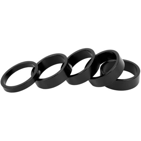 CANSUCC Lot de 5 Rondelles 28.6mm pour Fourche VTT, Joints et Entretoises de Direction Noirs