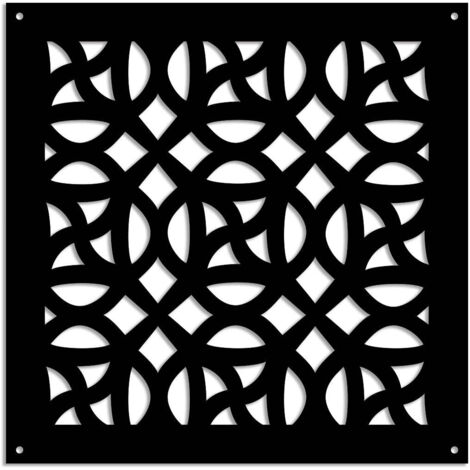 CANTERBURY - Pannello in PVC traforato - Parasole - Misura: 48x48 cm - Colore: nero