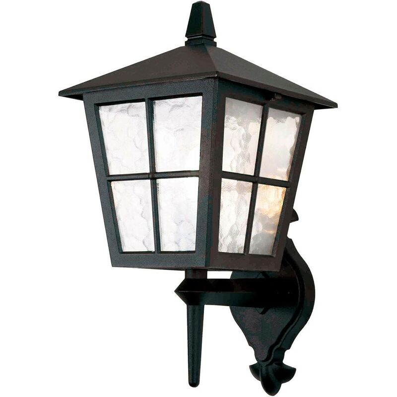 Elstead Canterbury - 1 Light Outdoor Wall Lantern Light Black IP43, E27