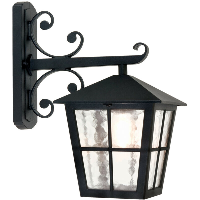 Elstead Canterbury - 1 Light Outdoor Wall Lantern Light Black, E27