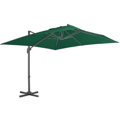 Cantilever Garden Parasol，Outdoor Parasol with Aluminium Pole Green 300x300 cm VSVS192257