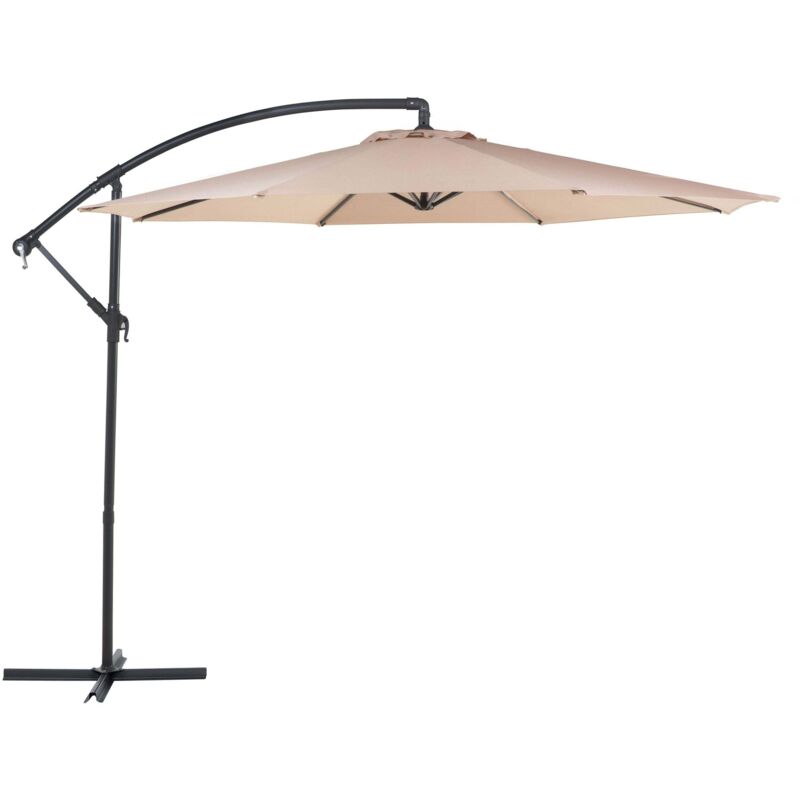 Beliani - Modern Outdoor Garden Cantilever Parasol Sand Beige Polyester Canopy