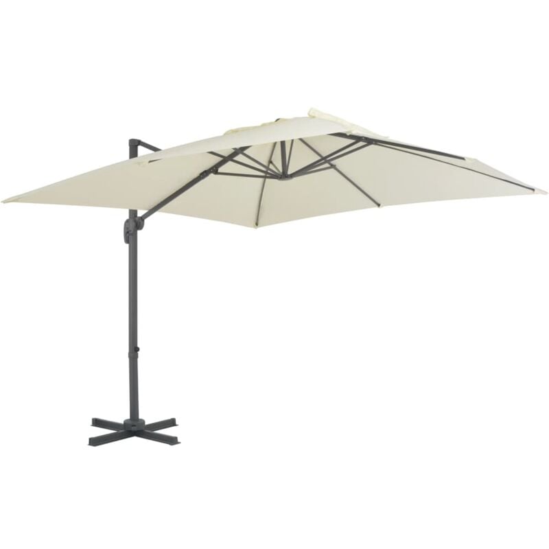 Vidaxl - Cantilever Garden Parasol with Aluminium Pole 300x300 cm Sand