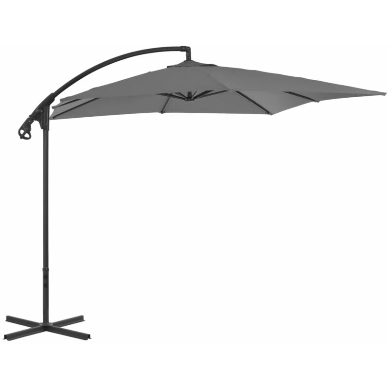 Vidaxl - Cantilever Garden Parasol with Steel Pole 250x250 cm Anthracite