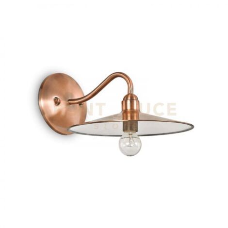 CANTINA APPLIQUE A PARETE 1 LUCE ATTACCO E14 IN METALLO RAME