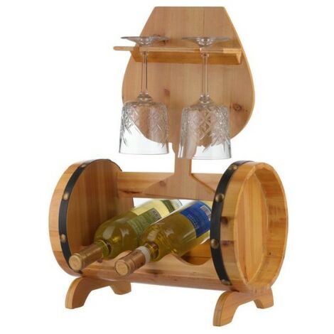 main image of "Cantinetta 3 Posti + 2 Slot Bicchieri Cm 35X51X21 Marrone"