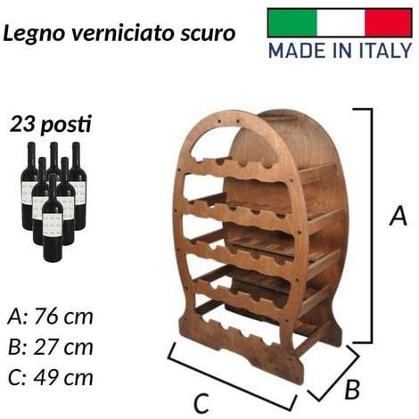 CANTINETTA 16 POSTI LEGNO IMPREGNATO SOVAPPONIBILE CON KIT DI