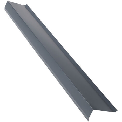 MCCOVER Canto de 1 metro para chapa acanalada de acero lacado - Color - Gris antracita RAL 7016, Longitud - 1 m