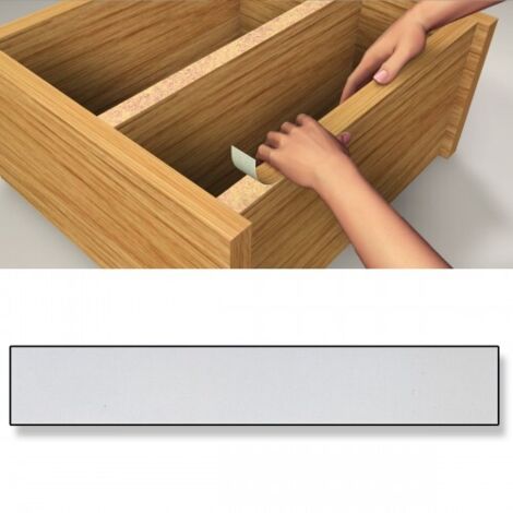 CANTO EMBELLECEDOR ADHESIVO. 19 MM X 5 M / GRIS. BLISTER 1 ROLLO - BRINOX