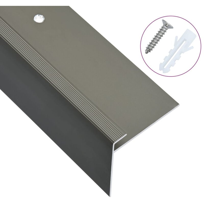 

Cantoneras de escalera forma de F 15 uds aluminio marron 100 cm