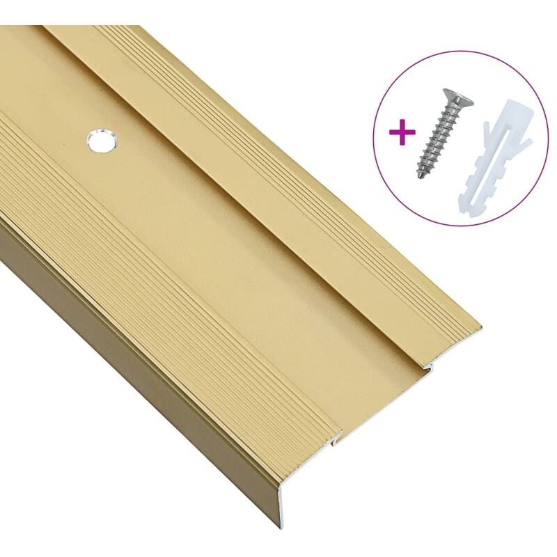 

Cantoneras de Escalera 15 Unidades Aluminio Forma de L Dorado 134 cm - Oro - Vidaxl