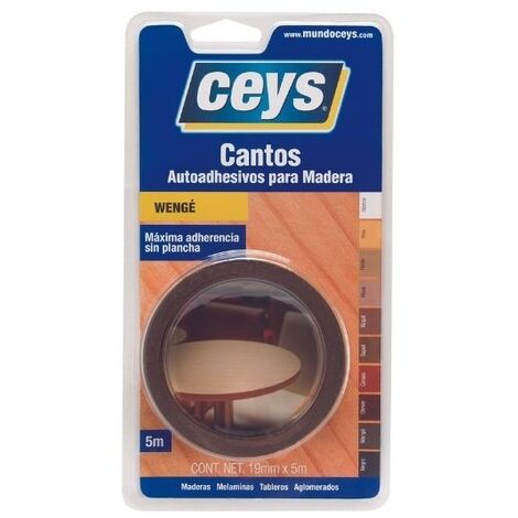 Cantos autoadhesivos para madera Ceys Weng� 5mx19mm