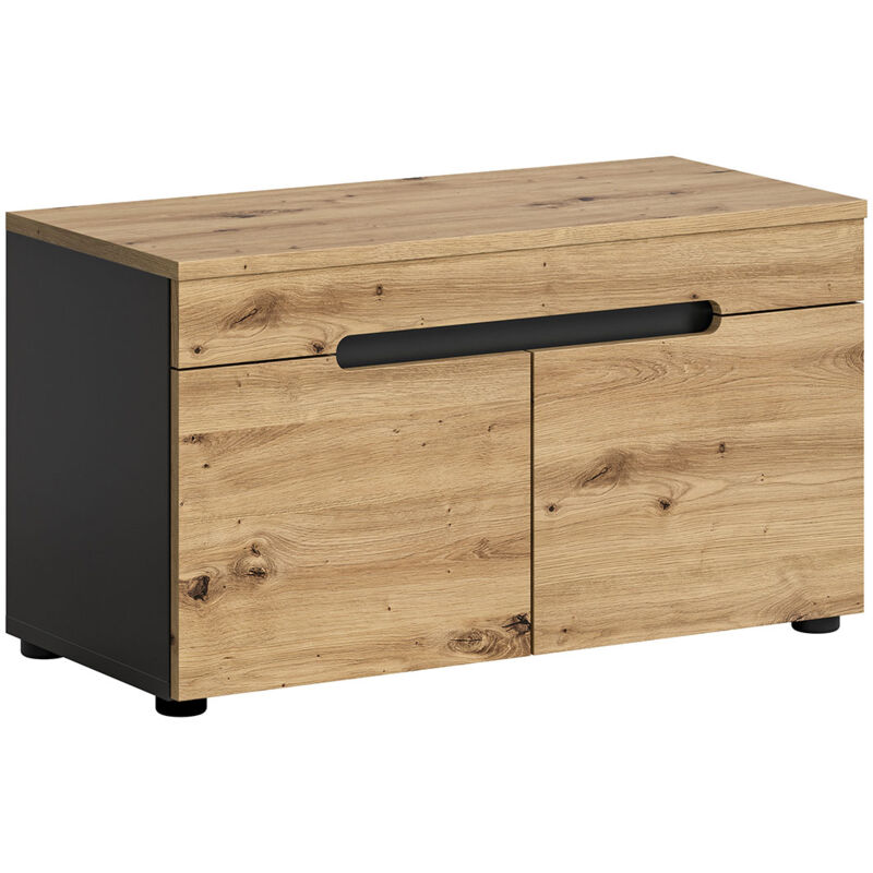 Canu banc 2 portes chêne décor.