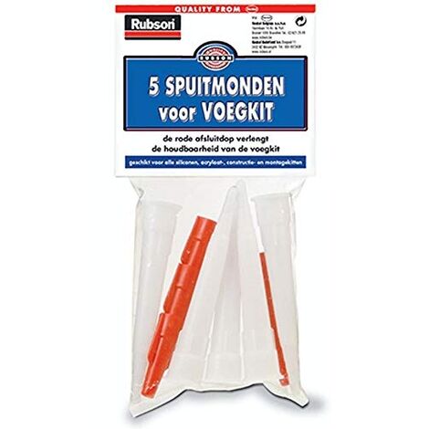 CÁNULAS DE PLÁSTICO PARA SELLADOR EN CARTUCHO, PAQUETE DE 5 RUBSON 1786804