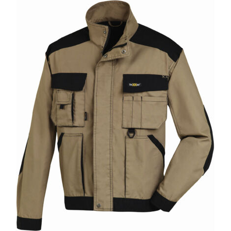 Canvas (270 g/m²) Bundjacke ANTIGUA khaki/schwarz Größe L