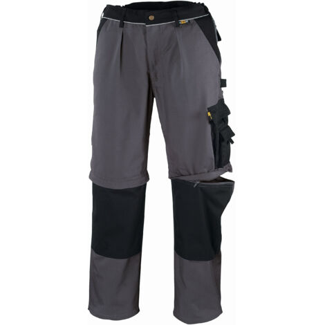 Canvas (320 g/m) 2-in-1 Bundhose TOBAGO grau/schwarz Größe 64