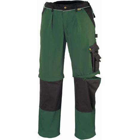 Canvas (320 g/m) 2-in-1 Bundhose TOBAGO grün/schwarz Größe 28